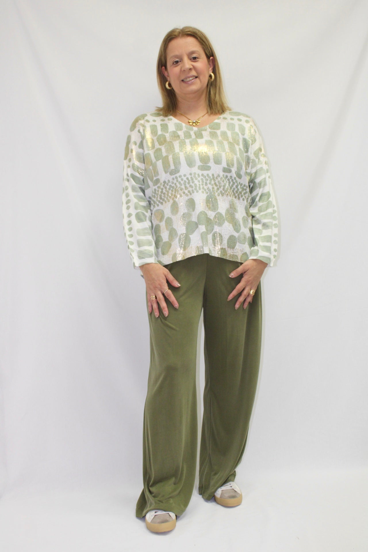 Camisola Estampada com Brilho