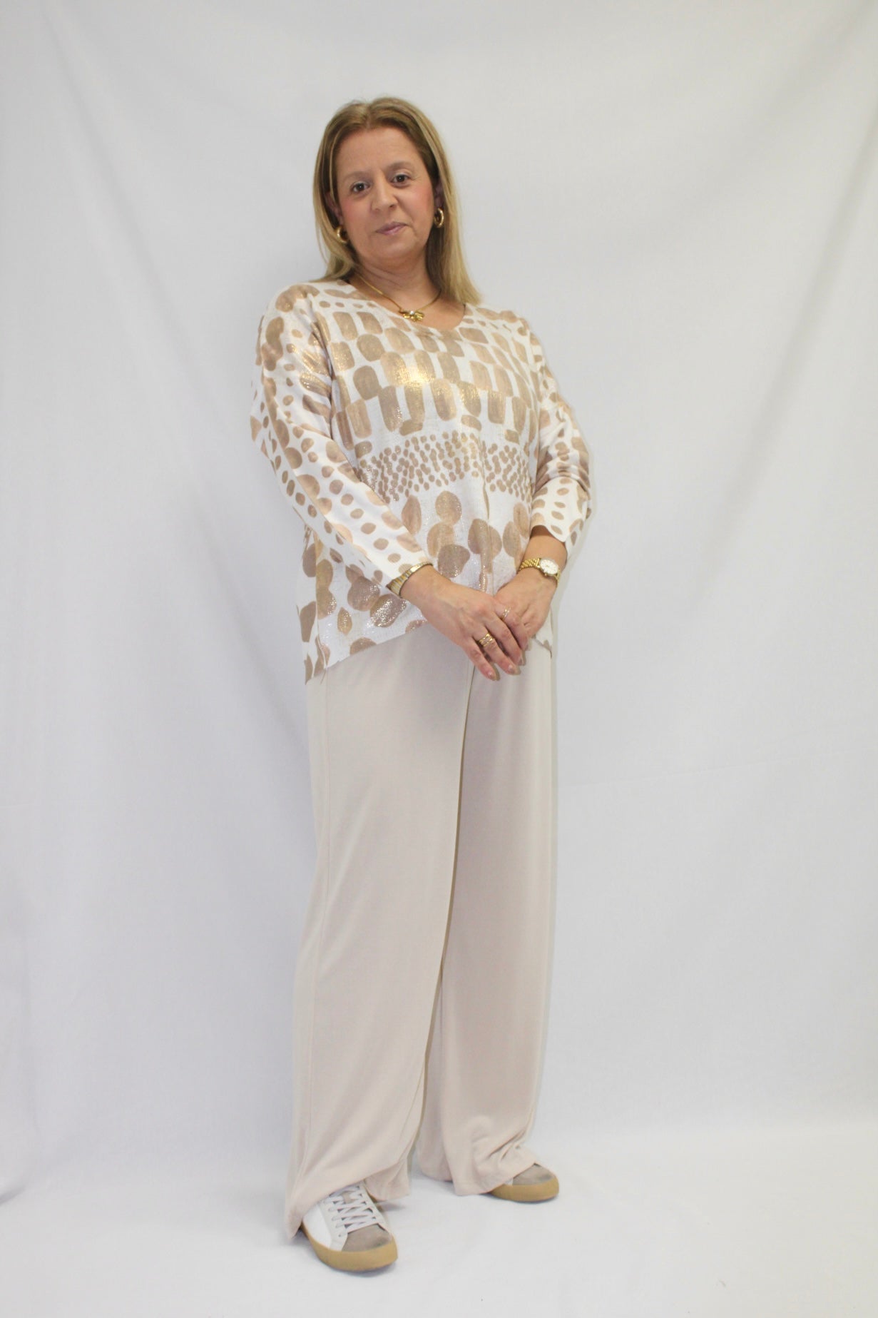 Camisola Estampada com Brilho