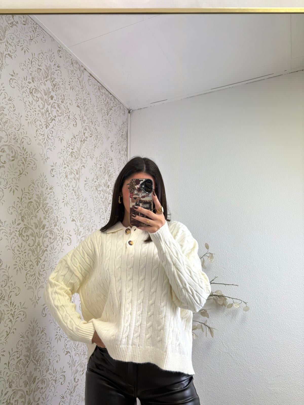 Polo Malha Entrelaçada