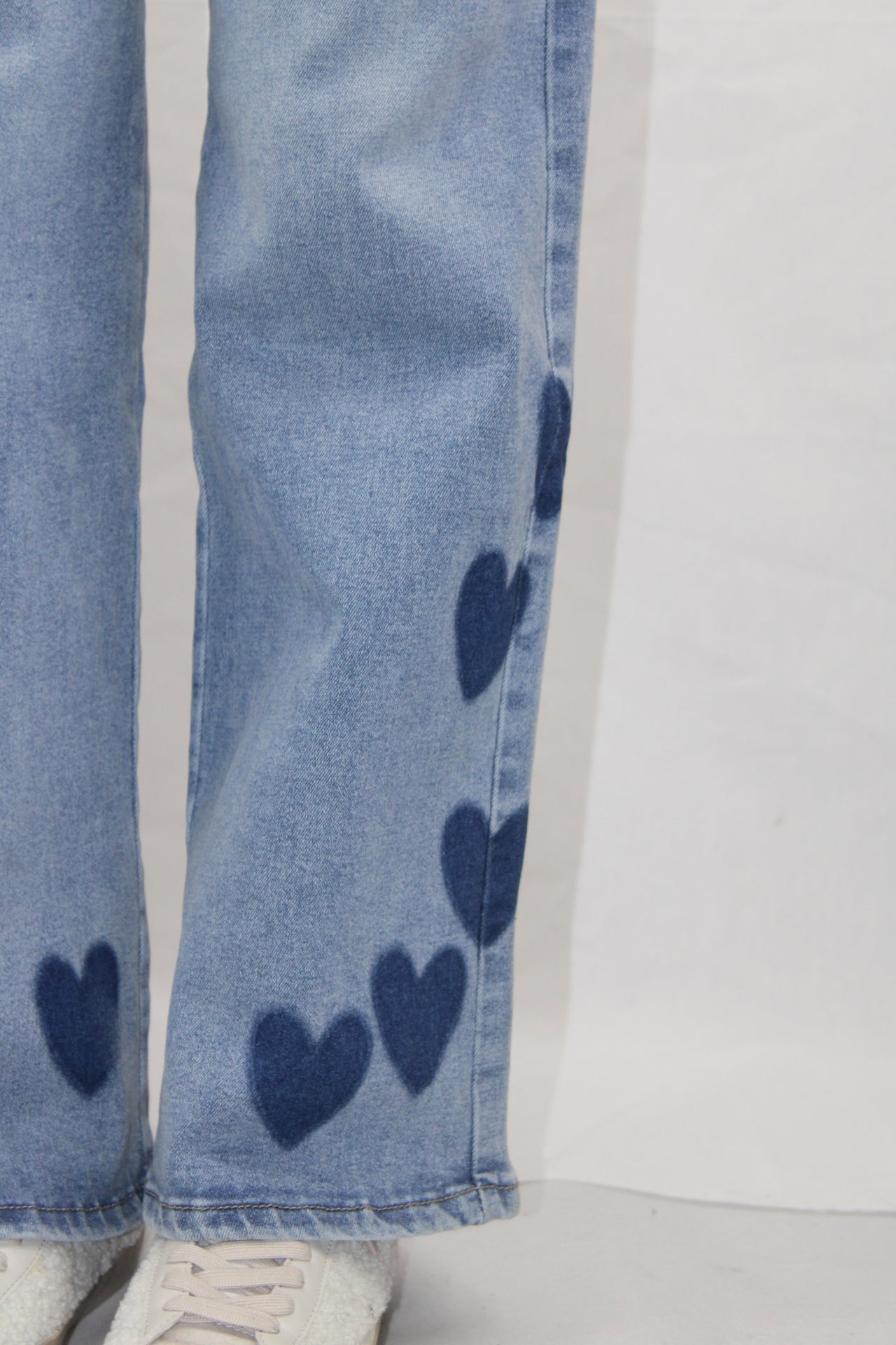 Calças Wide Leg com Corações