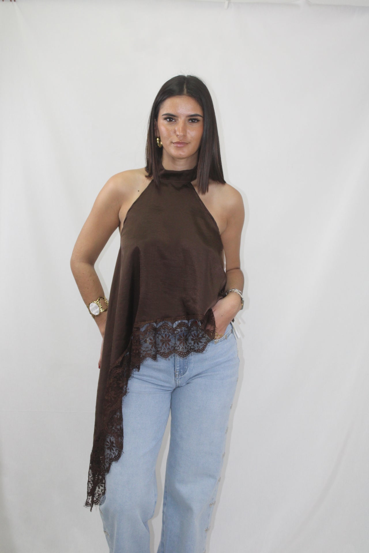 Top Halter Assimétrico