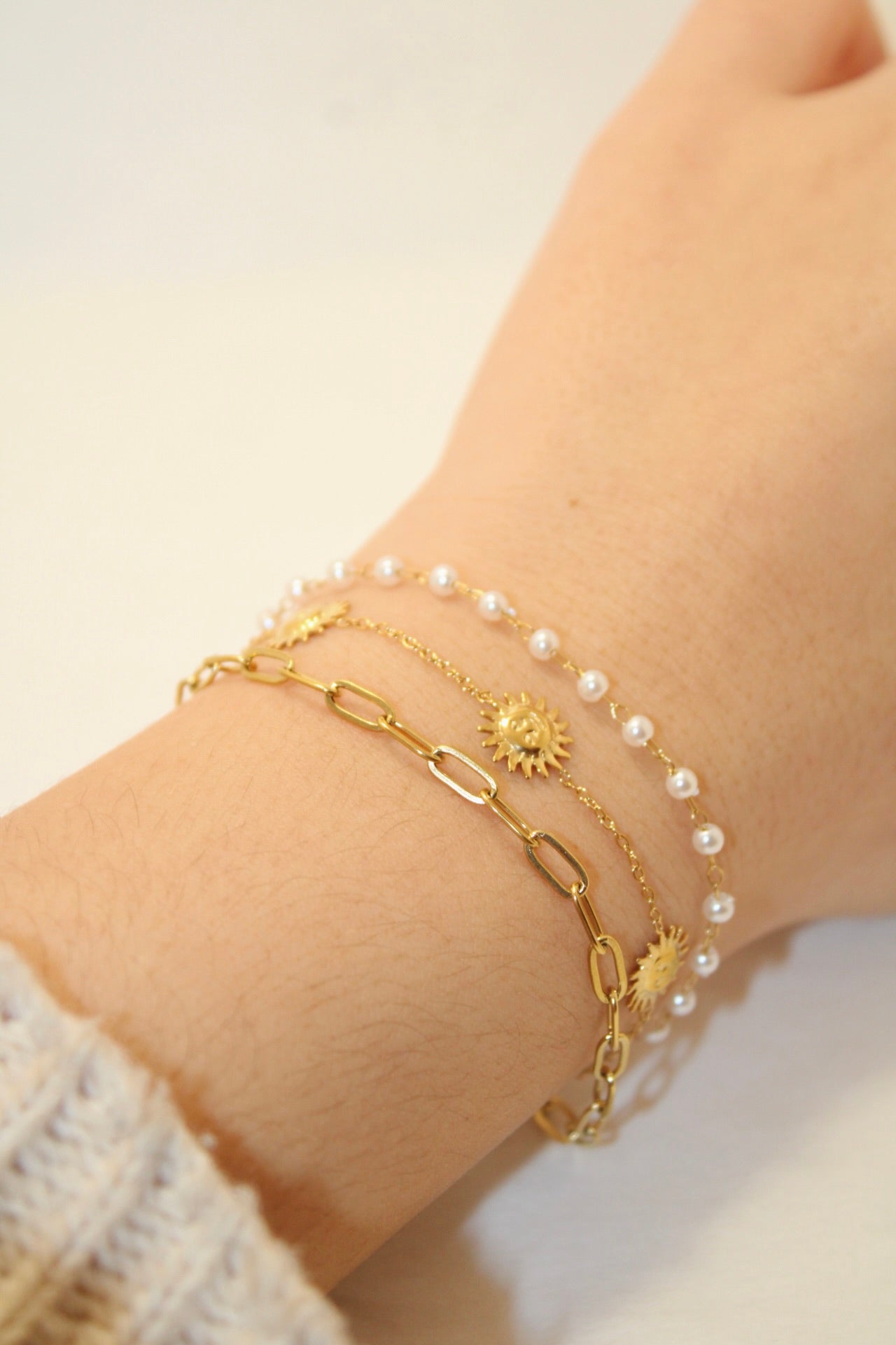 Pulseira em Aço Inoxidável Efeito 3 Pulseiras