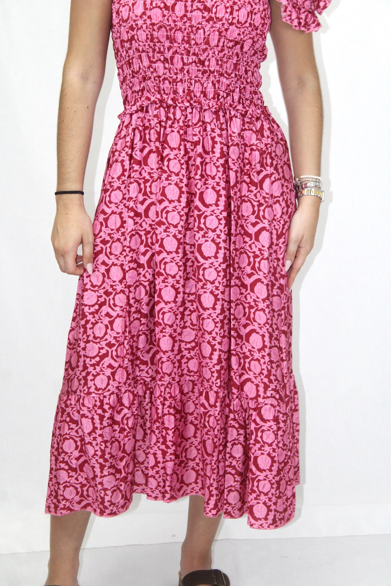 Vestido Florido com Elástico