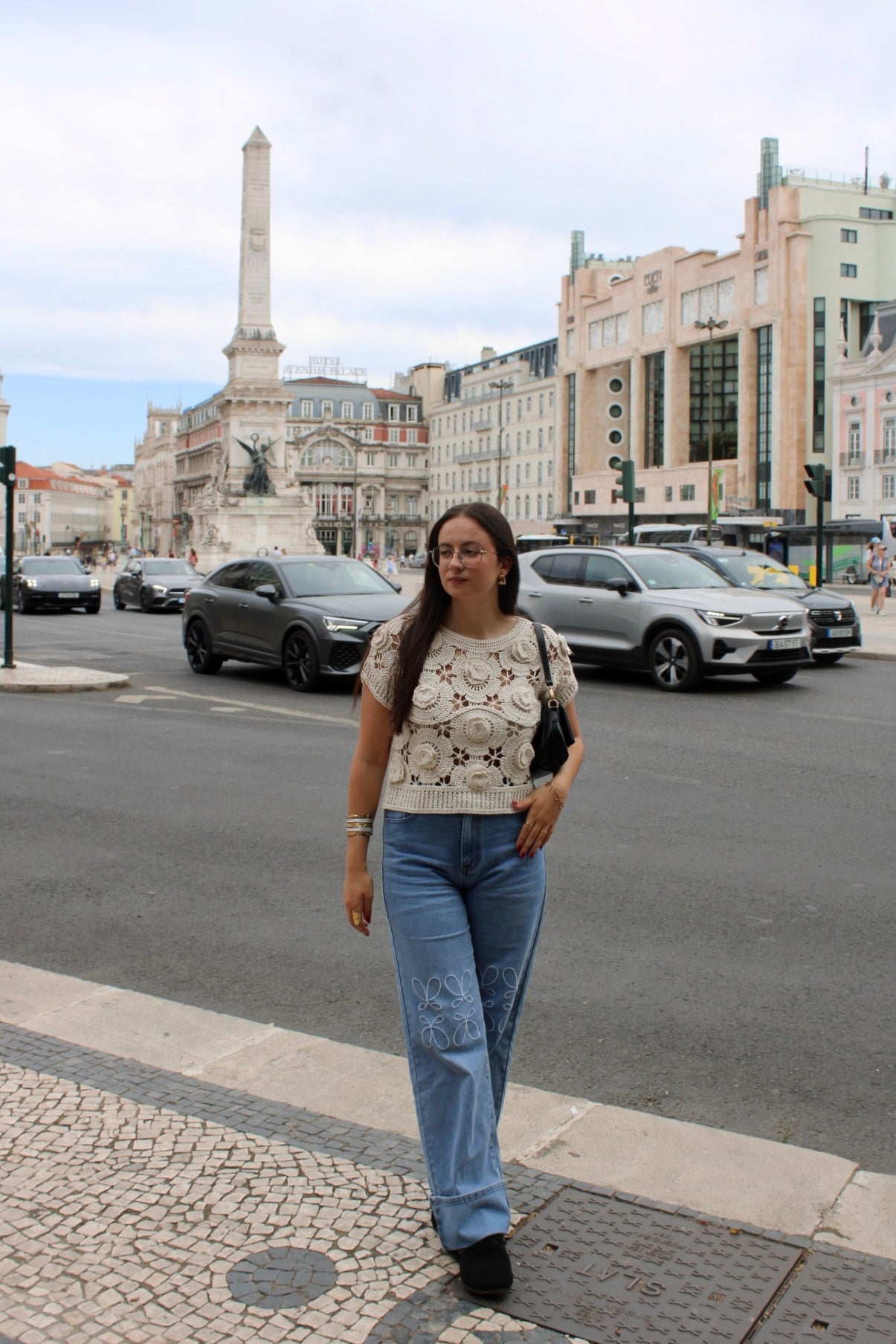 Calça de Ganga Bordada
