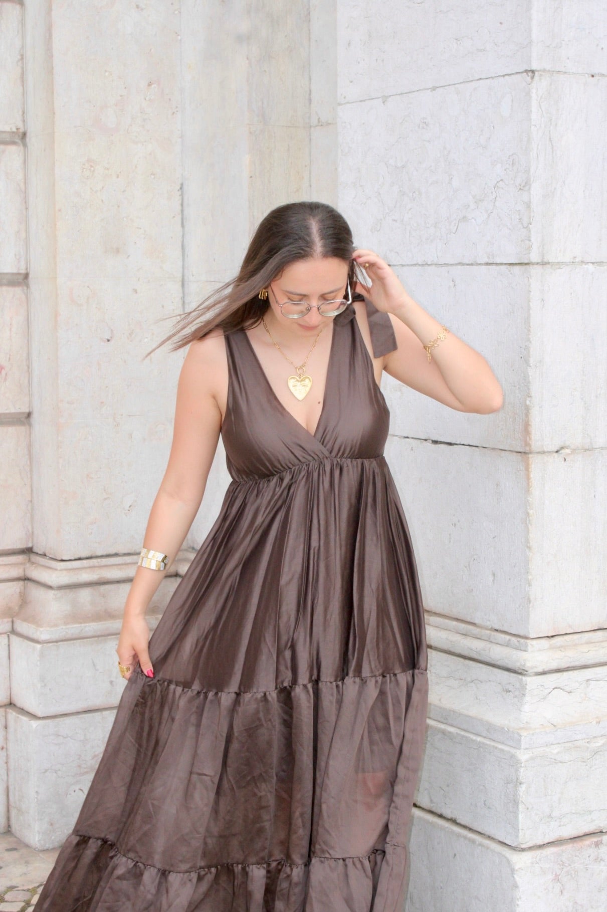 Vestido em Chiffon
