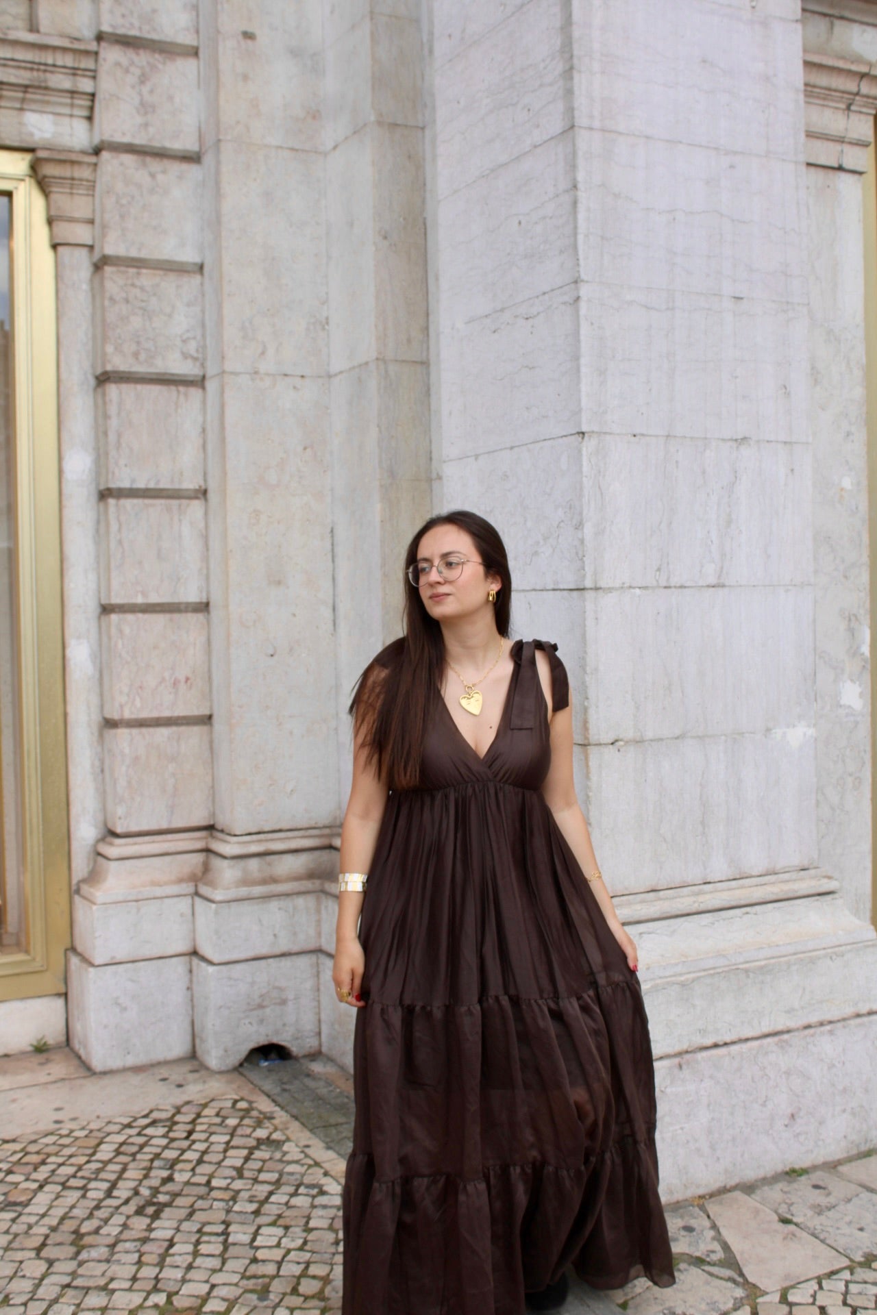 Vestido em Chiffon