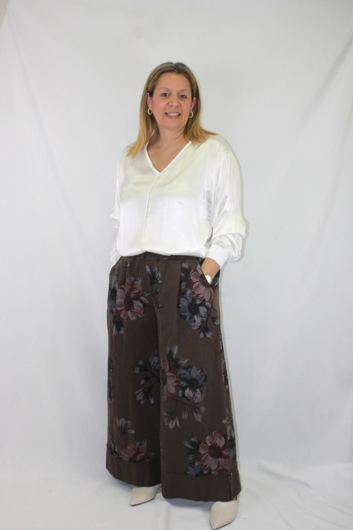Pantalonas de Sarja Estampada