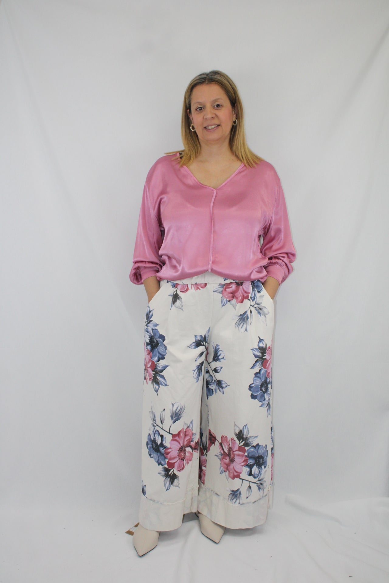 Pantalonas de Sarja Estampada