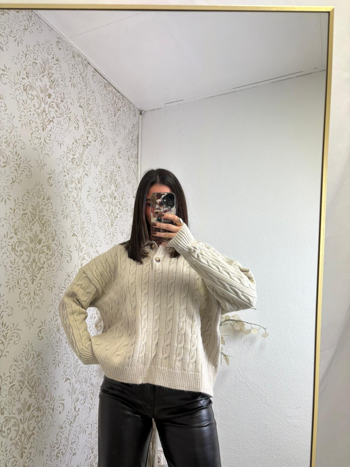 Polo Malha Entrelaçada