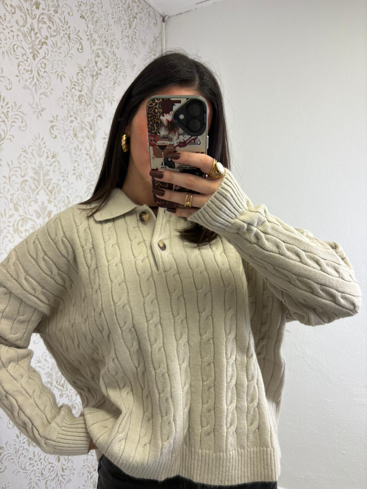 Polo Malha Entrelaçada