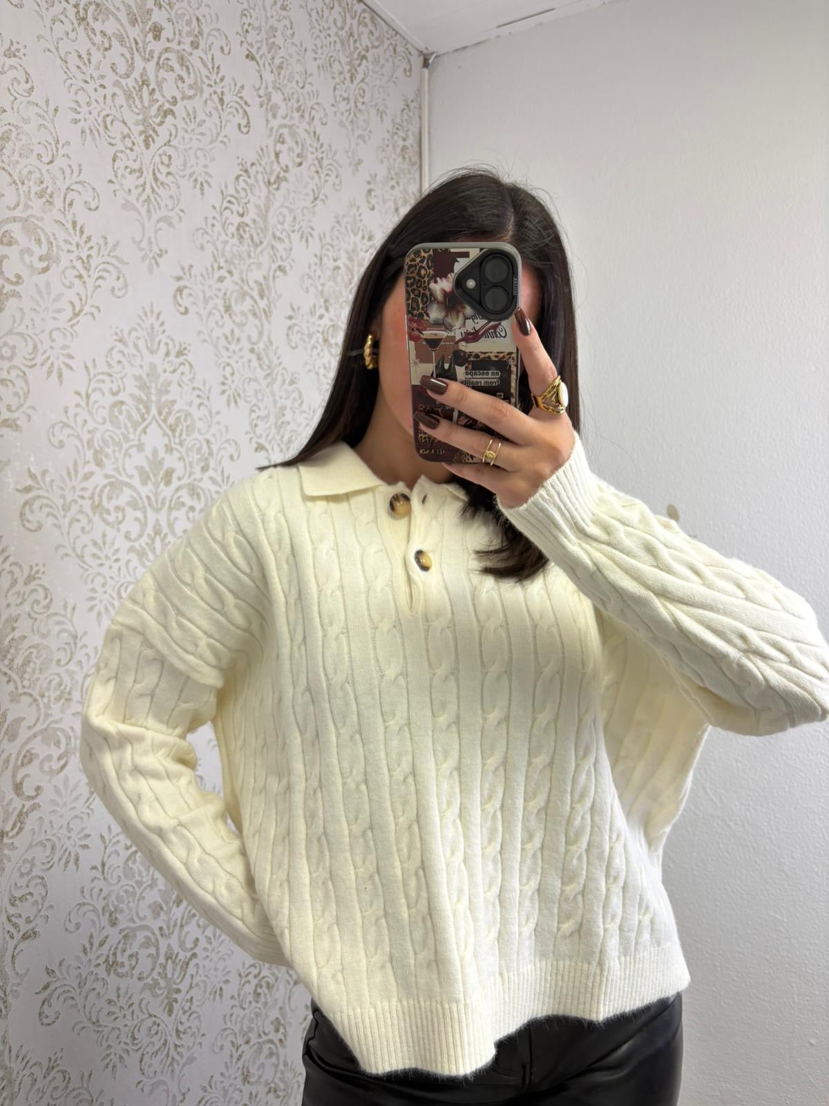 Polo Malha Entrelaçada