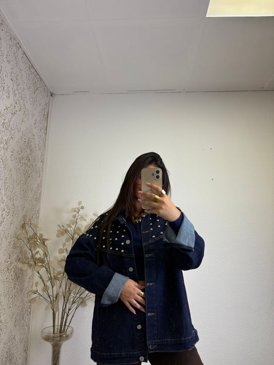 Casaco de Ganga com Tachas