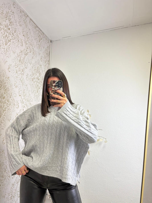 Camisola de Malha Entrelaçada