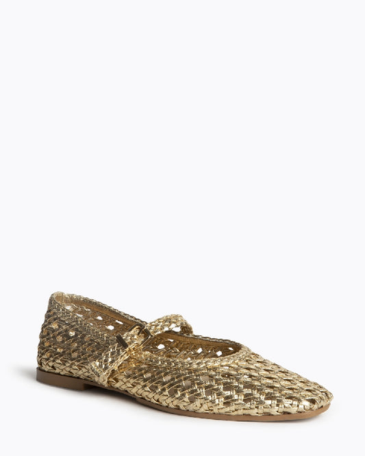 Sapato  Mary Jane Dourado Corina
