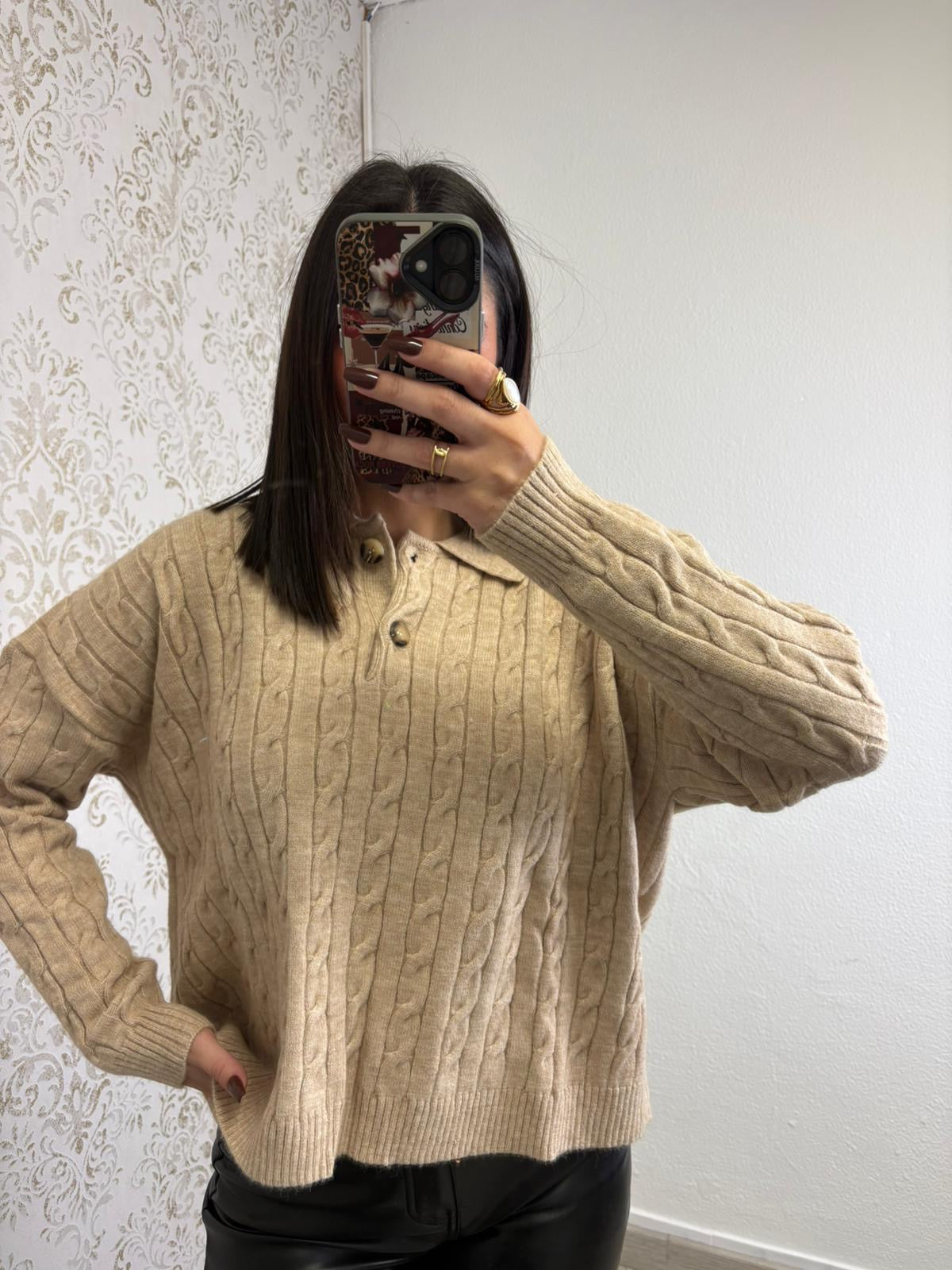 Polo Malha Entrelaçada