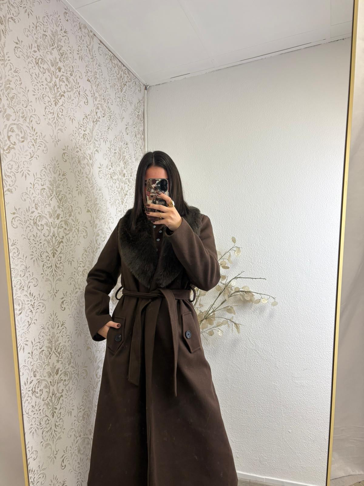 Sobretudo de fazenda com pelo removível