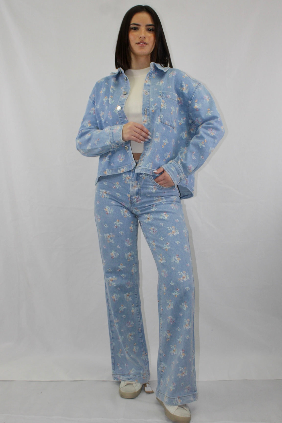 Calças Wide Leg Estampadas