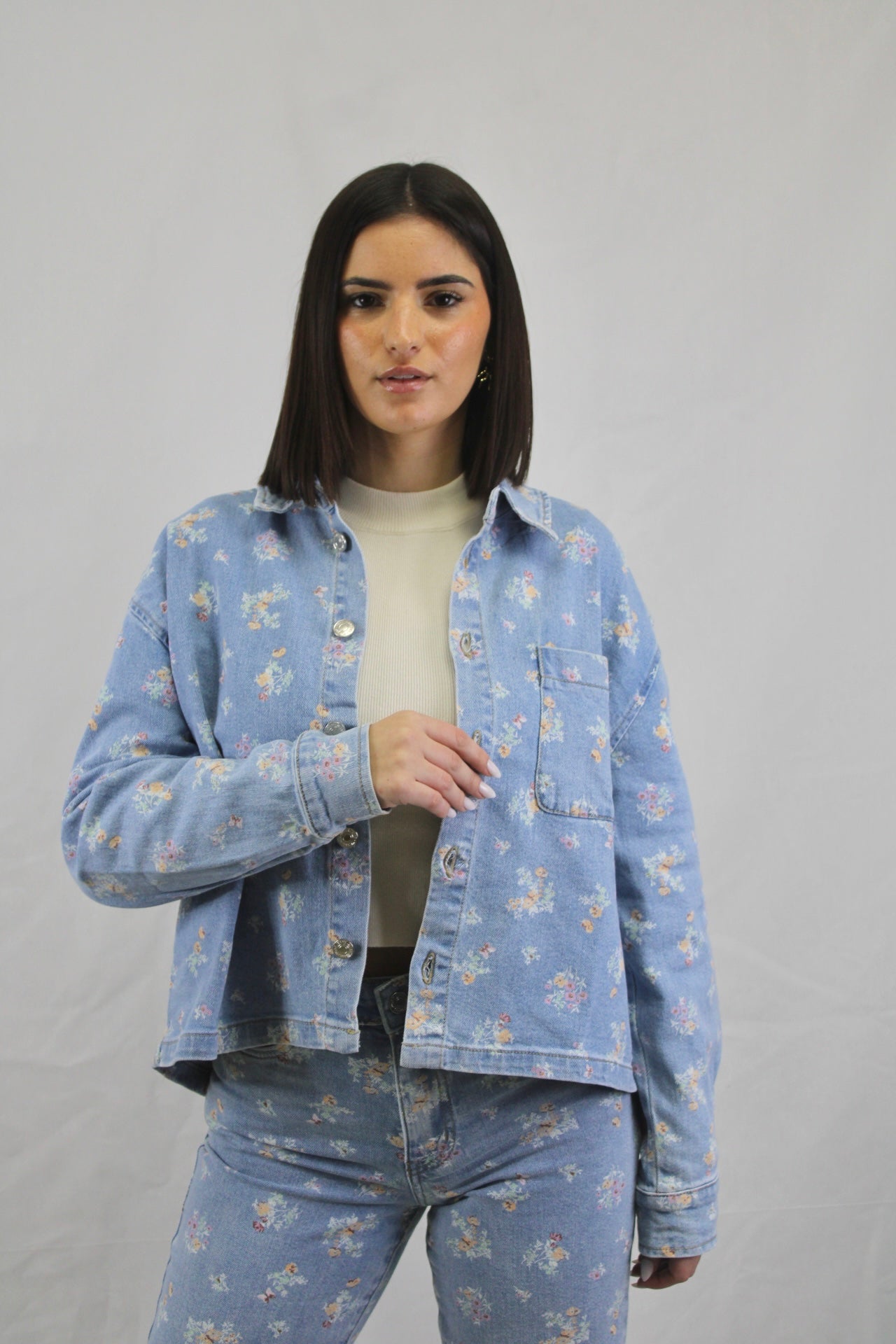 Blusão de Ganga Estampado