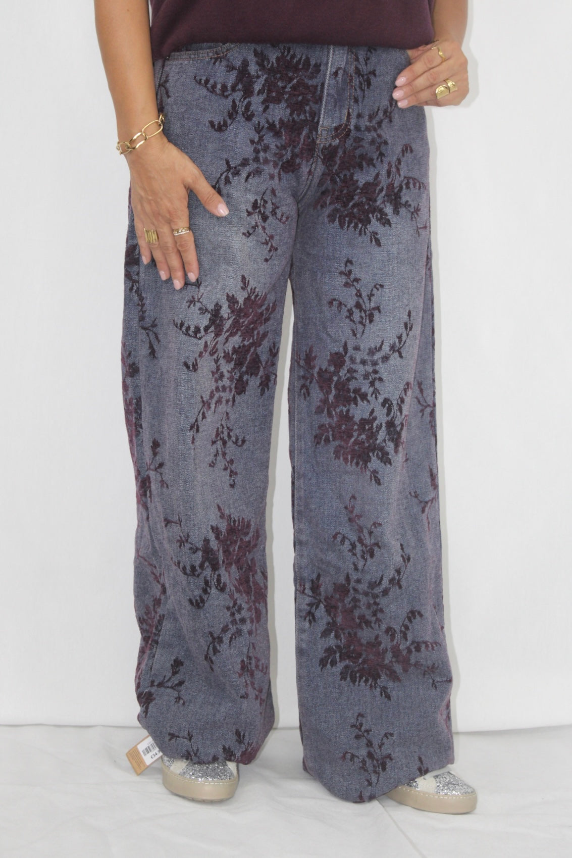Calça com Relevo em Veludo