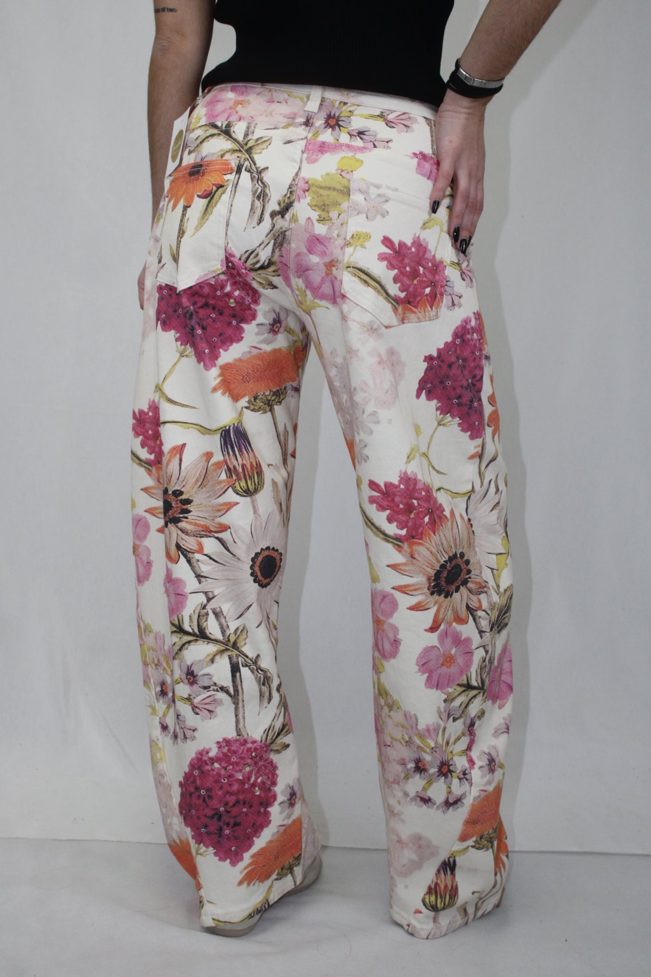 Calças Balloon Flores