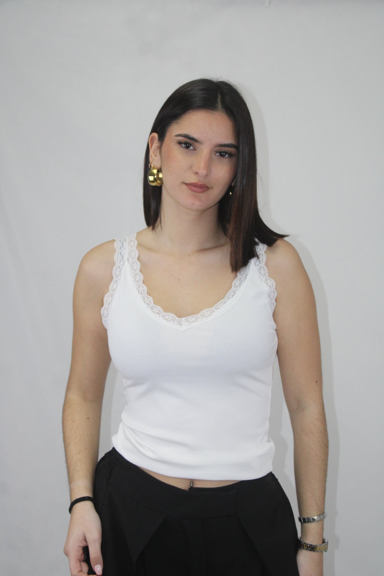 Top com Detalhe em Renda