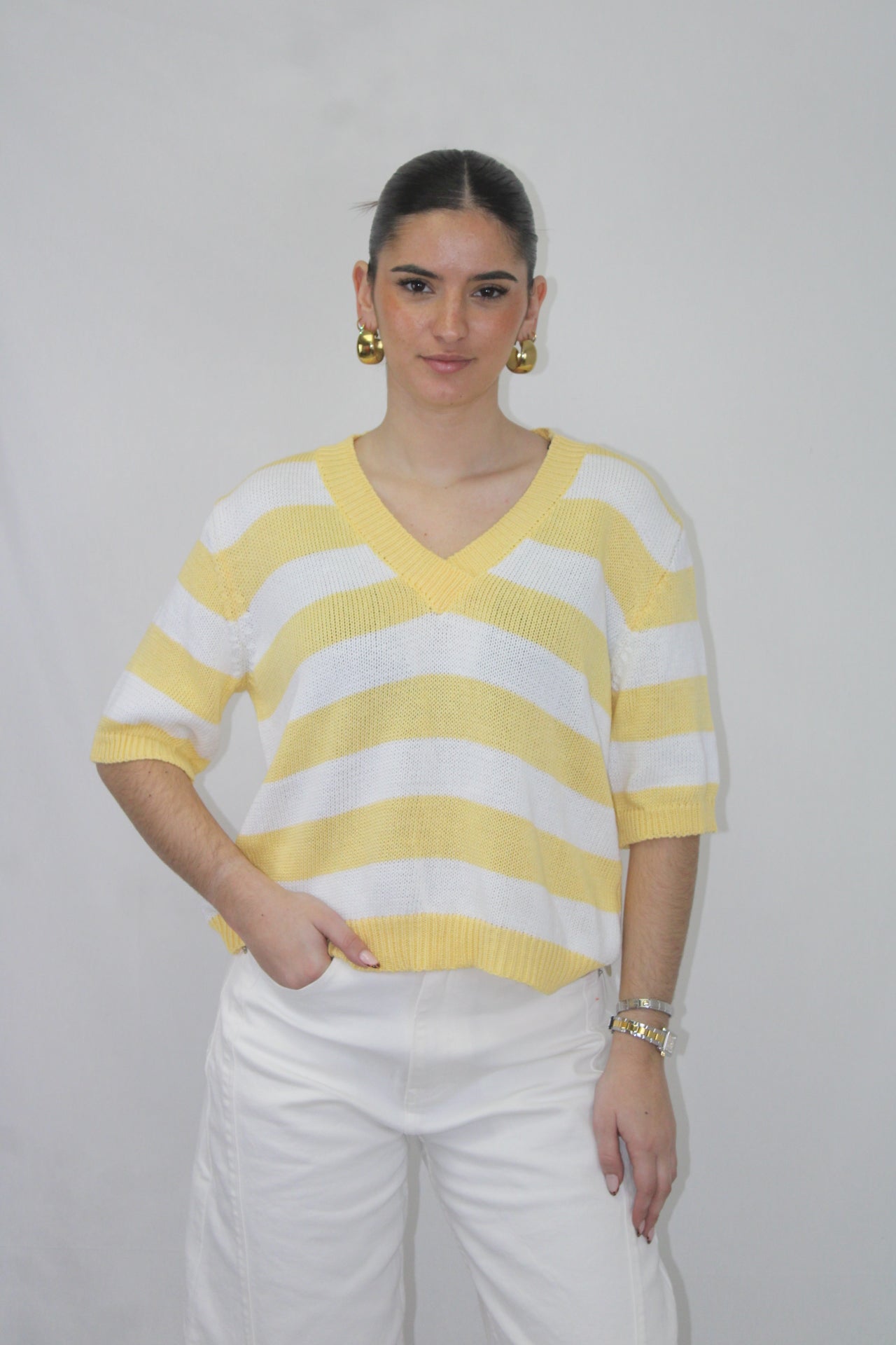 Camisola Decote em Bico