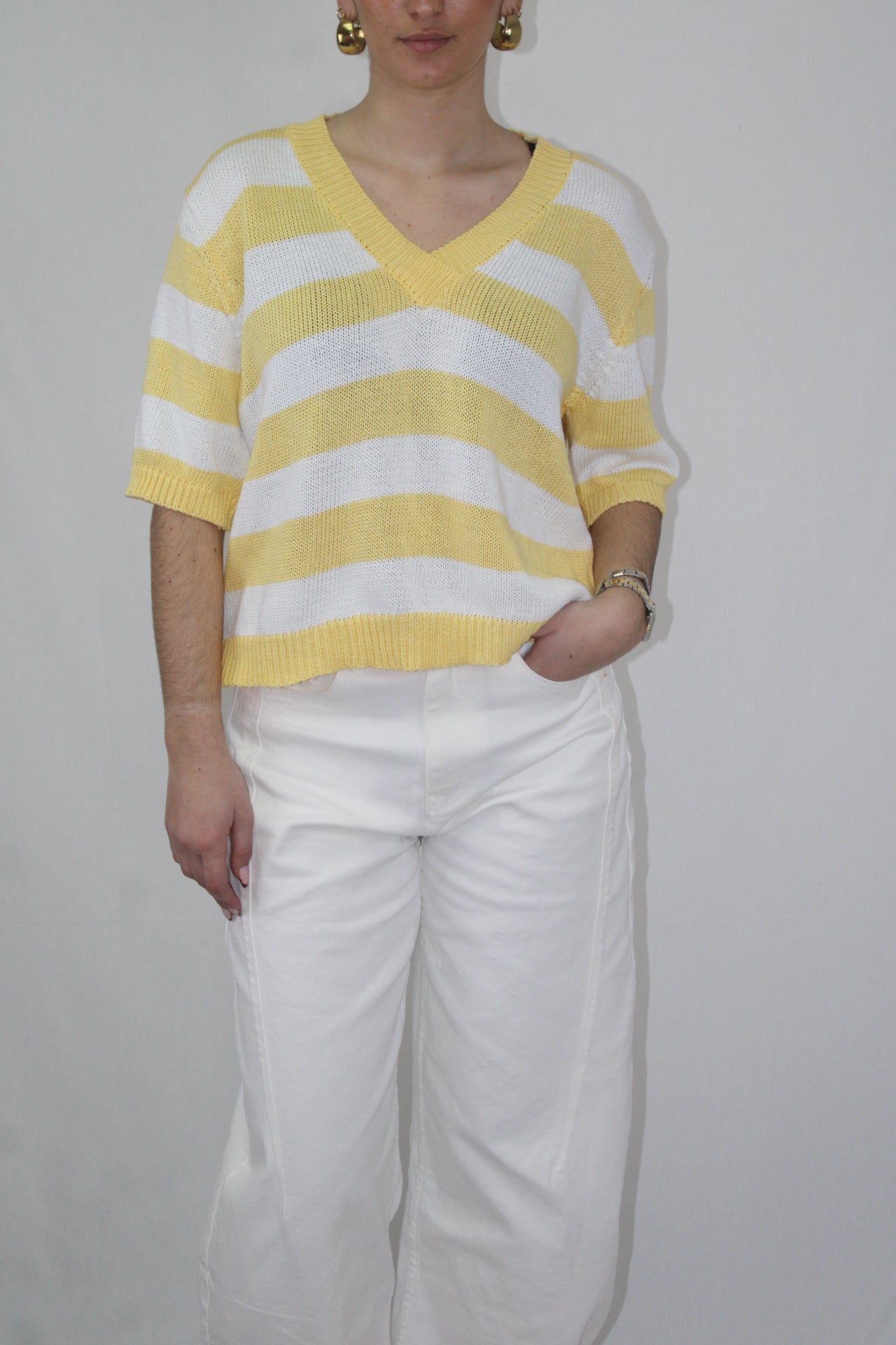 Camisola Decote em Bico