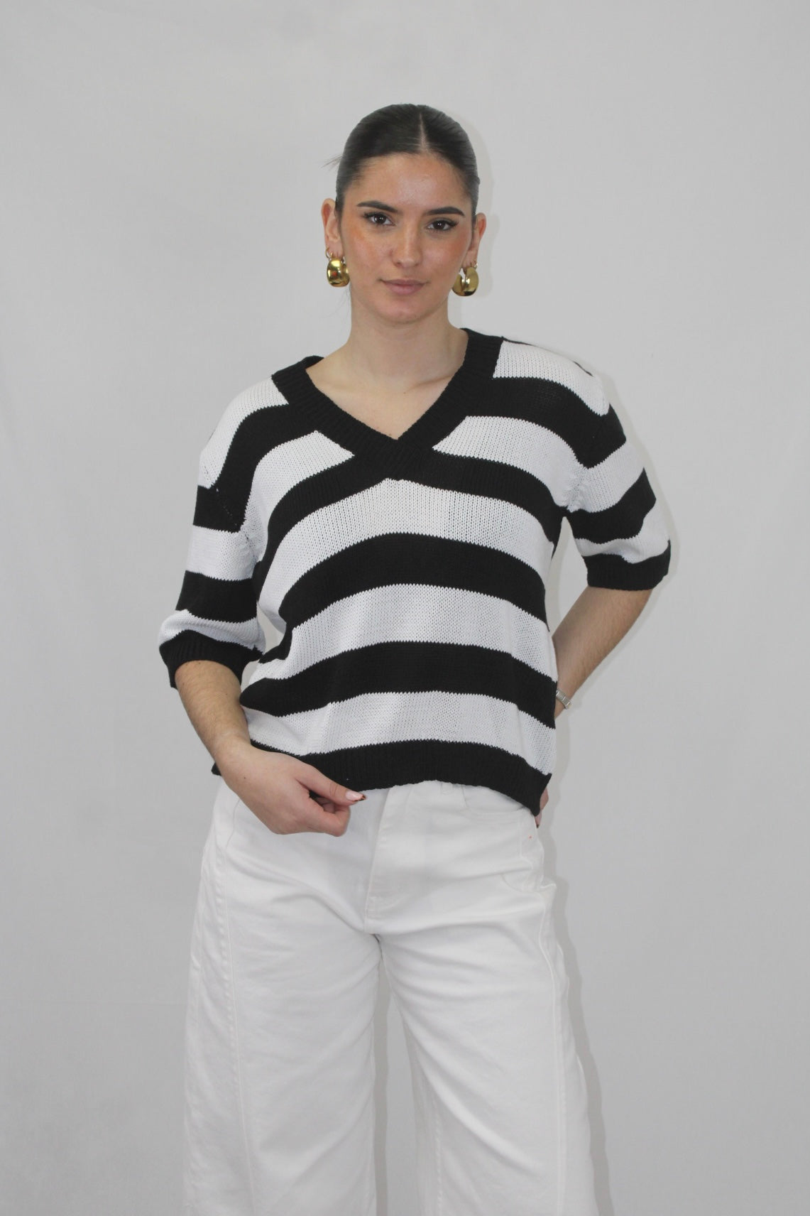 Camisola Decote em Bico