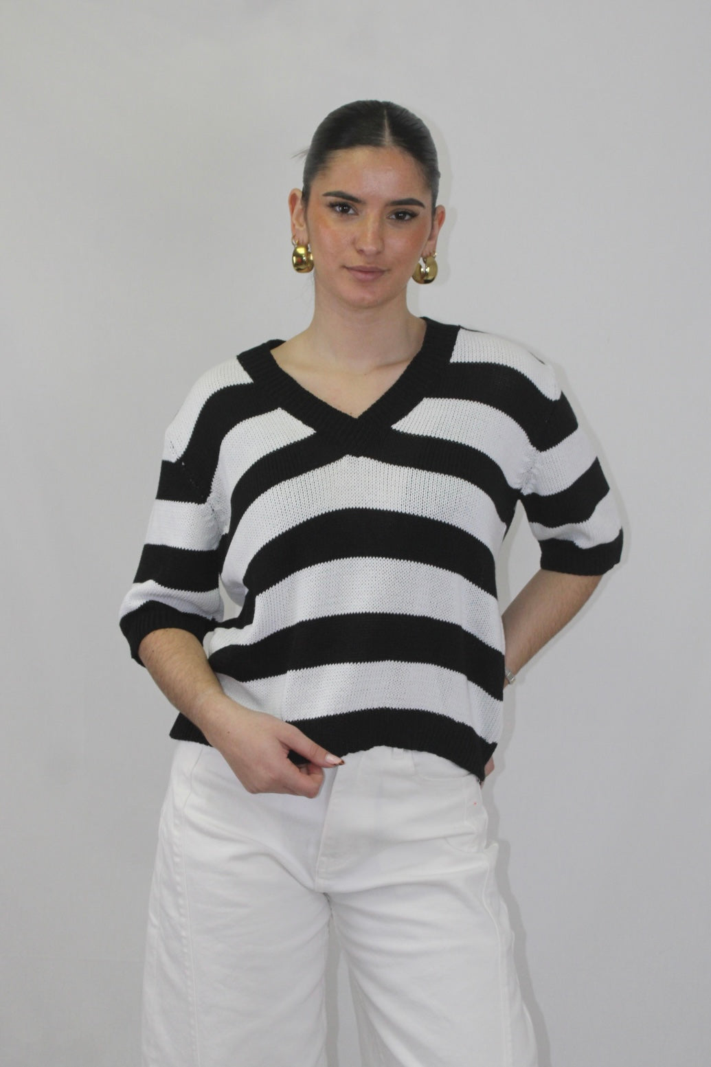 Camisola Decote em Bico