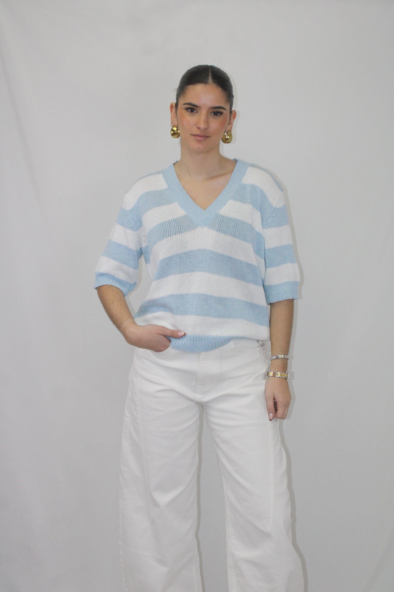 Camisola Decote em Bico