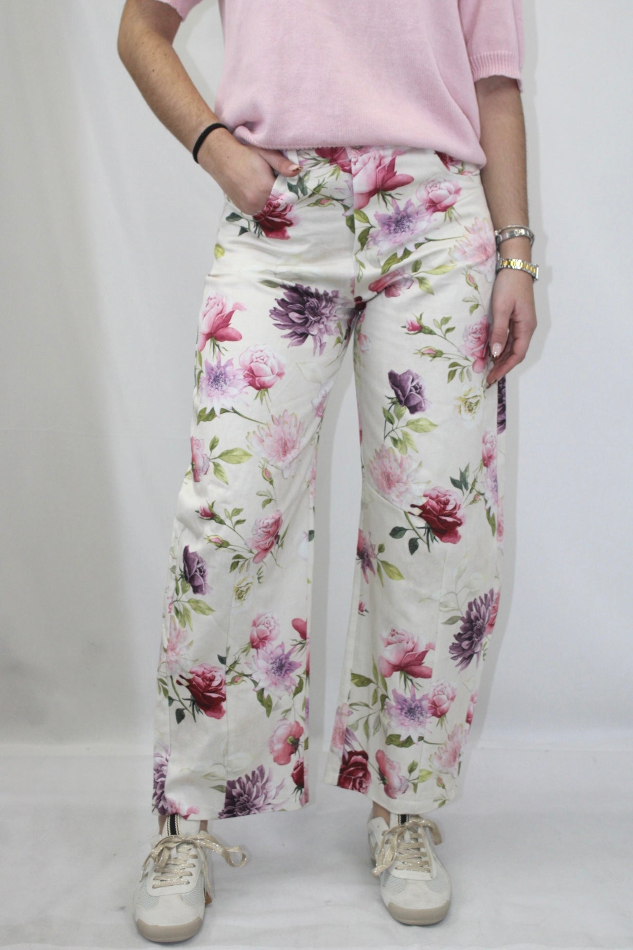 Calças Balloon Flores