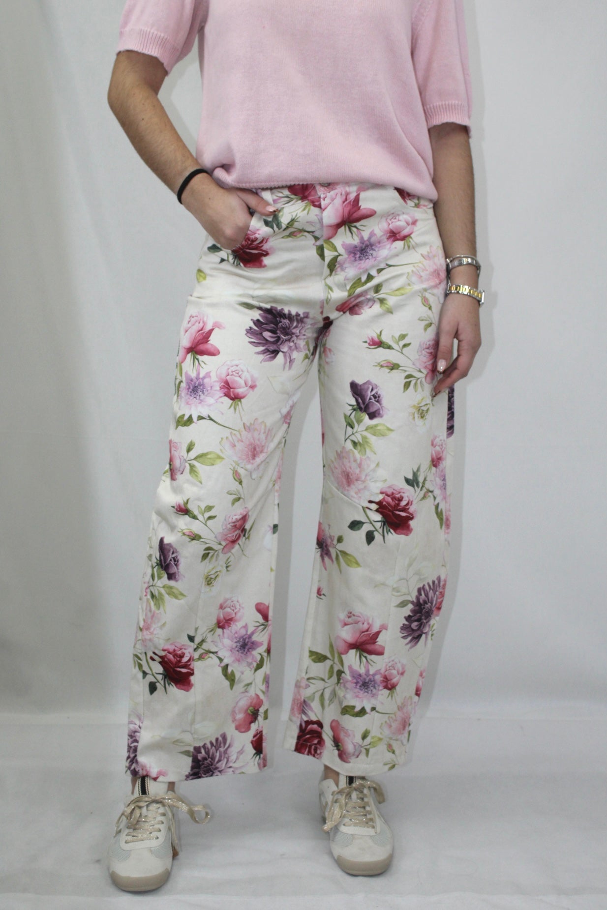 Calças Balloon Flores