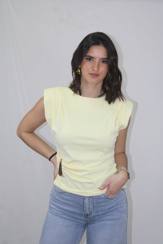 Top com Detalhe Dourado