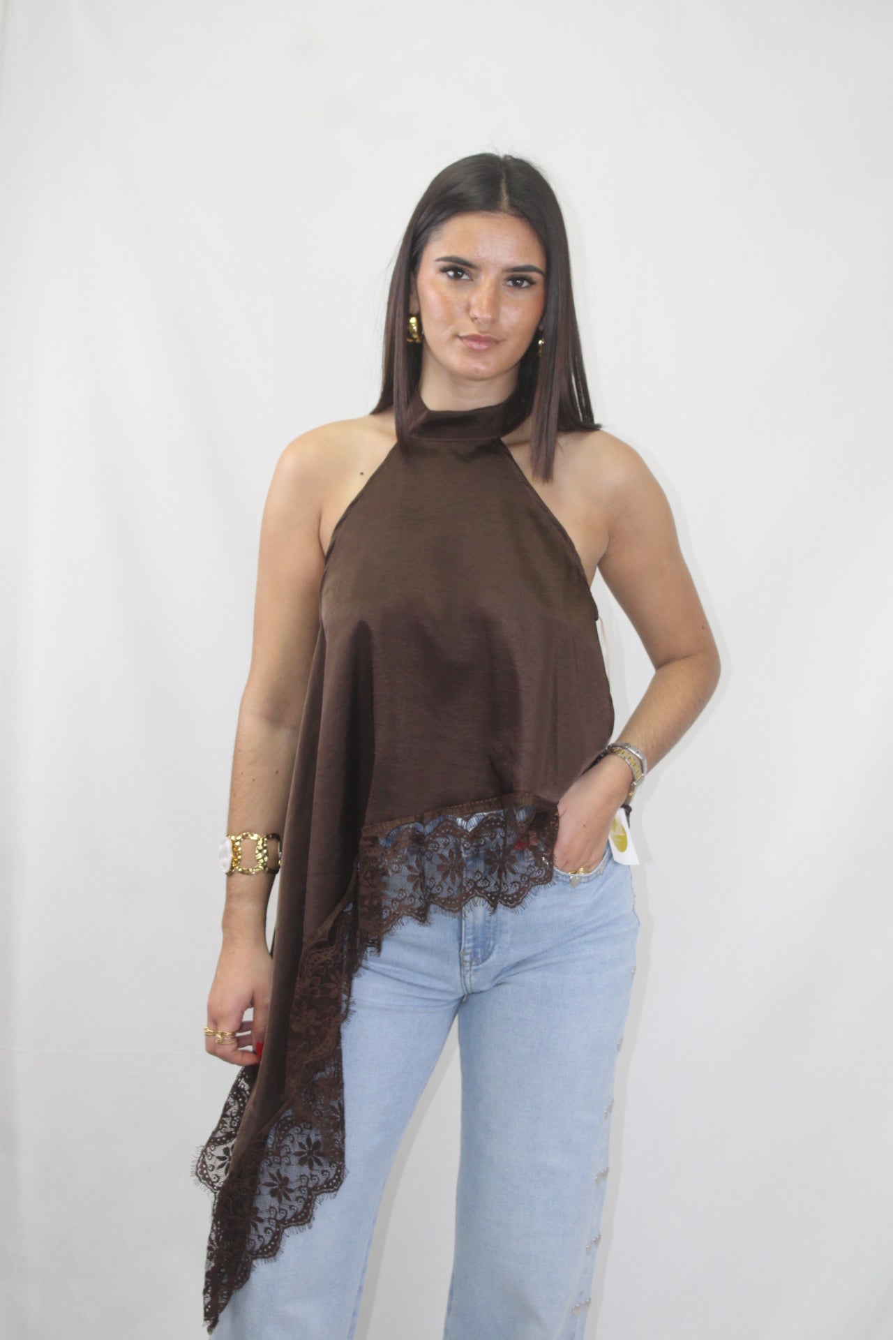 Top Halter Assimétrico