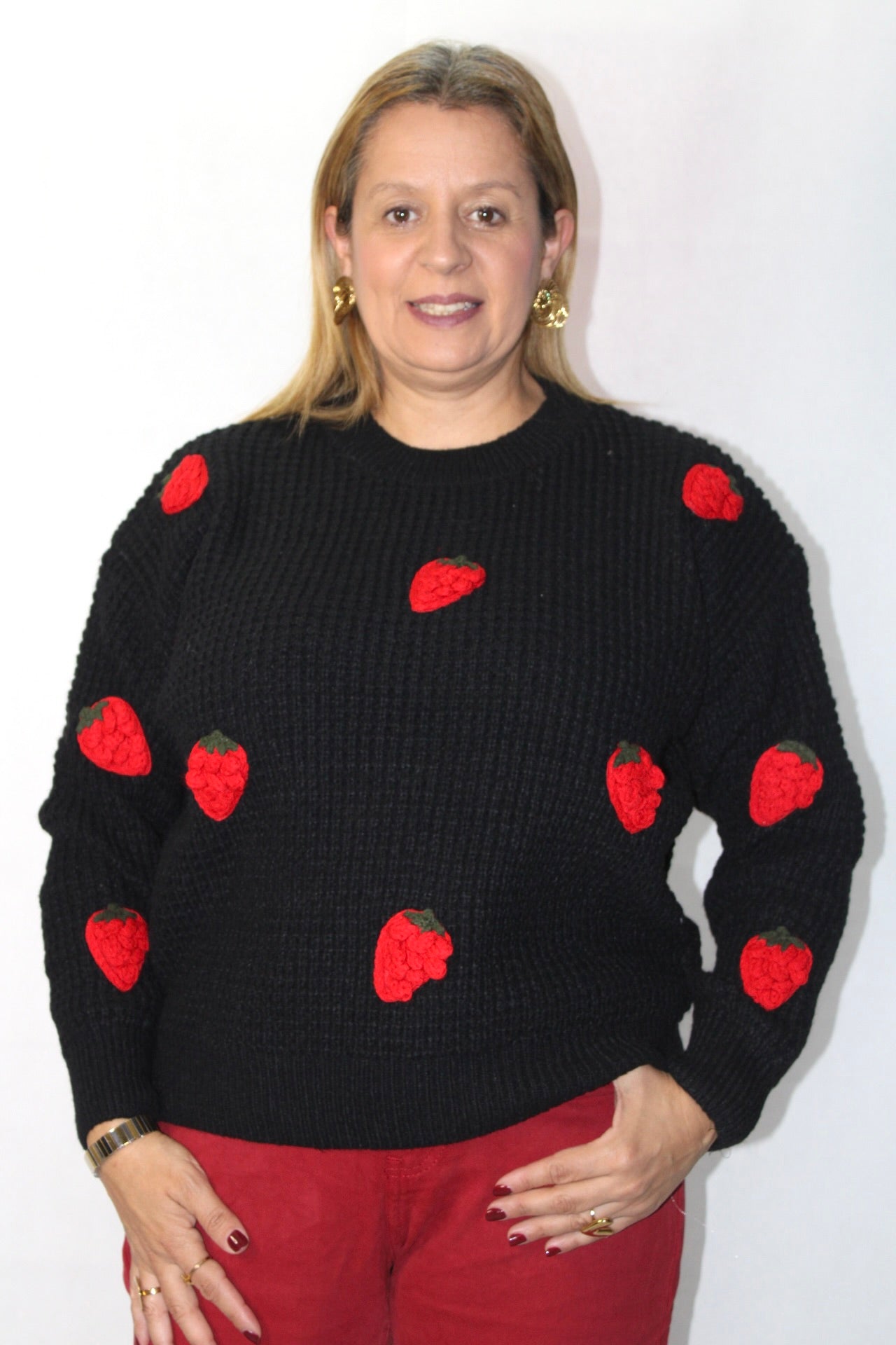 Camisola de Malha com Morangos