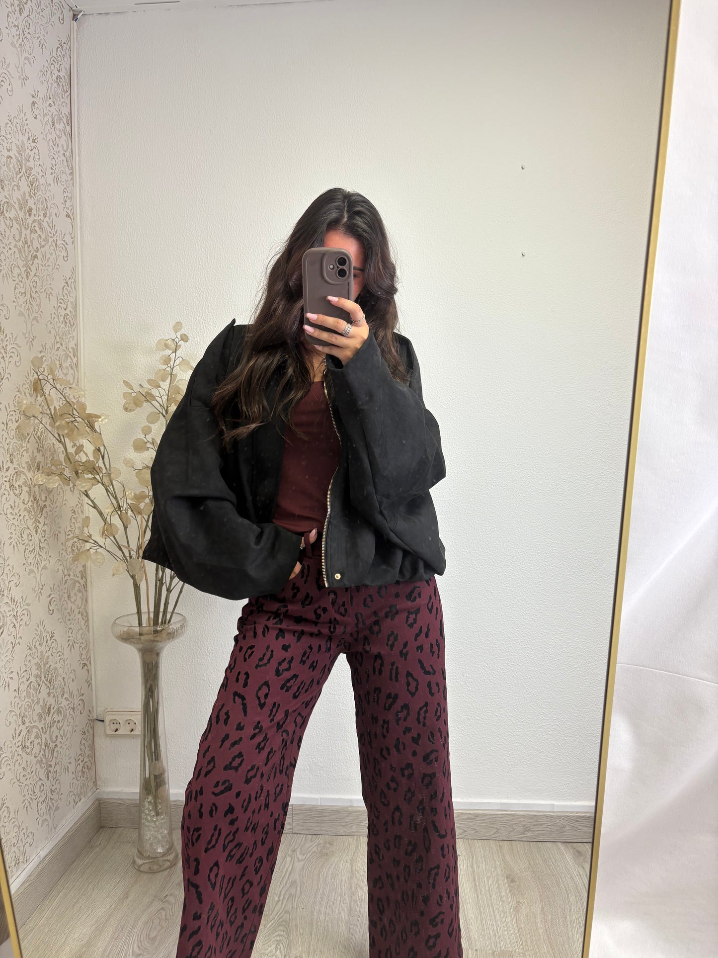 Calças Leopardo Wide Leg