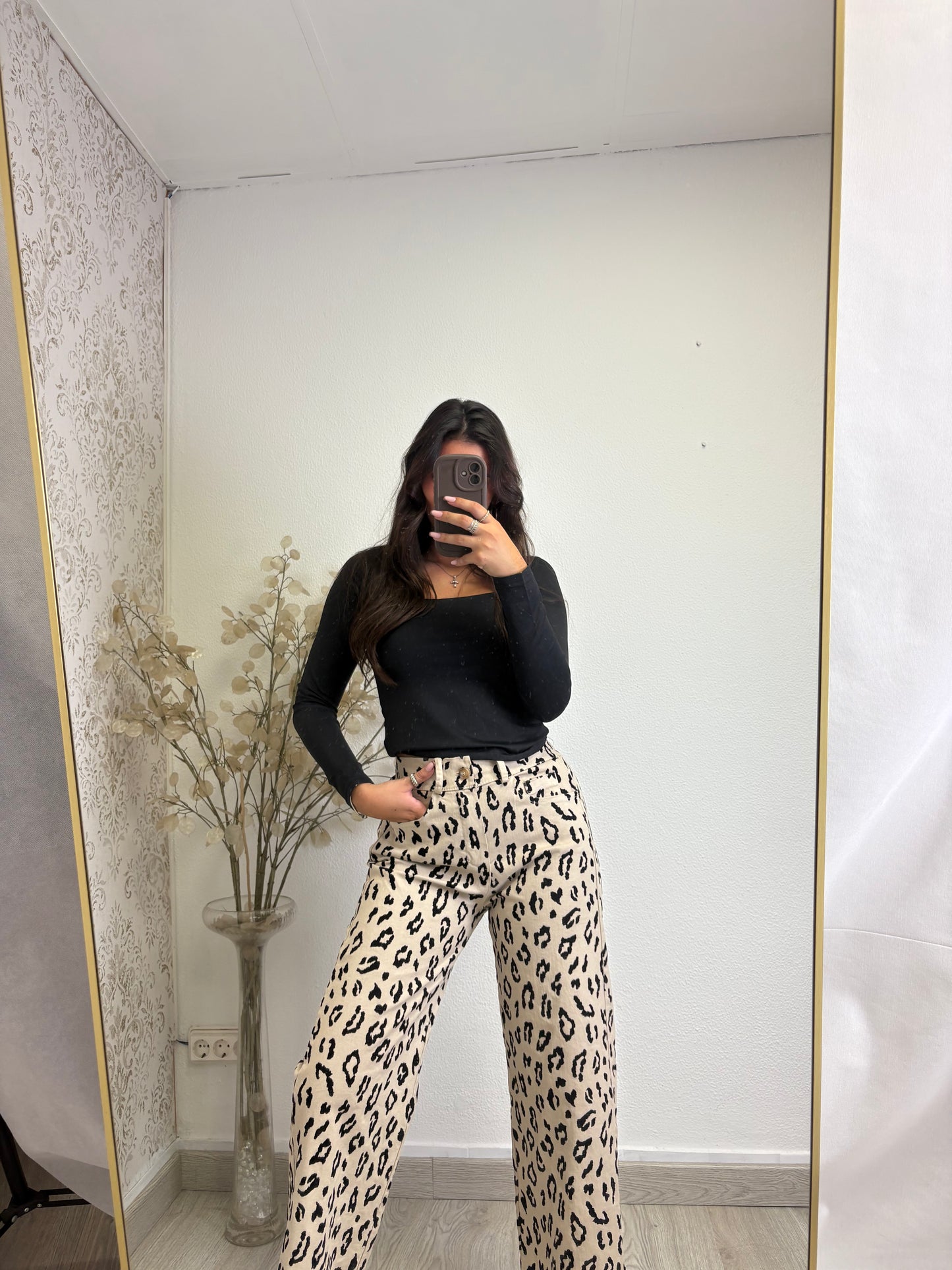 Calças Leopardo Wide Leg