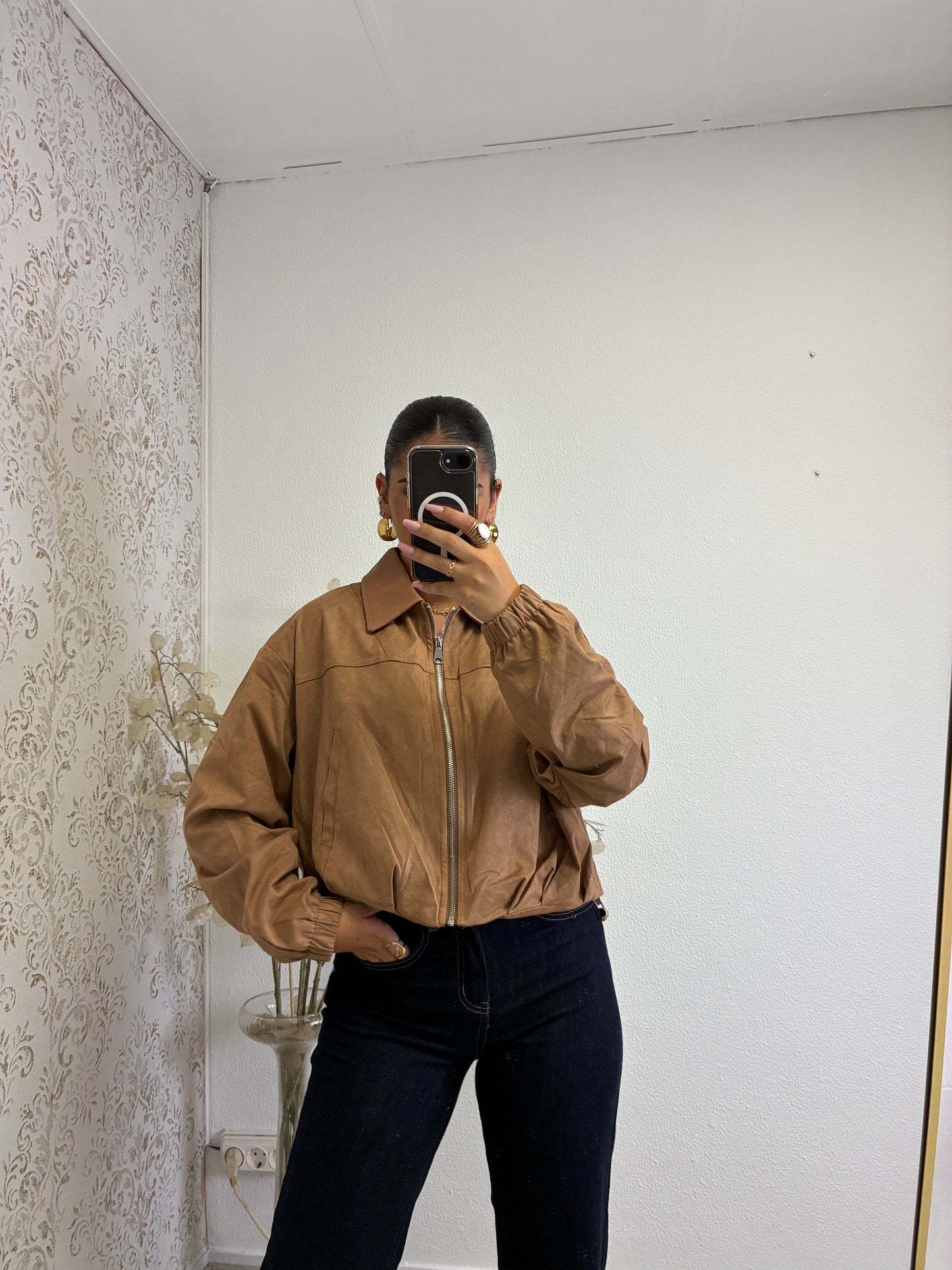 Casaco efeito Camurça