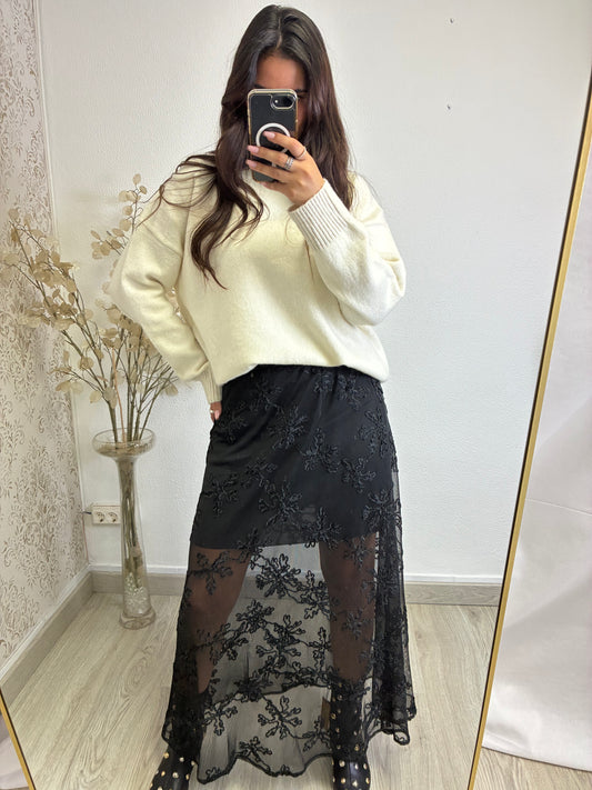 Saia de Renda Bordada