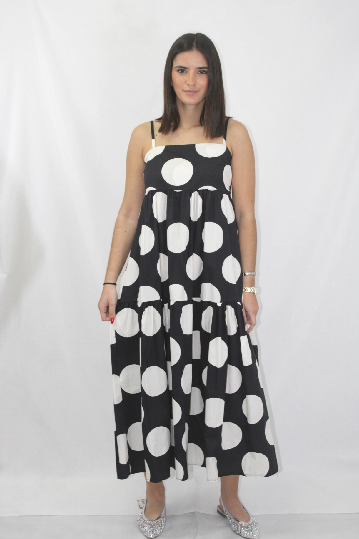 Vestido Longo Polka Dot