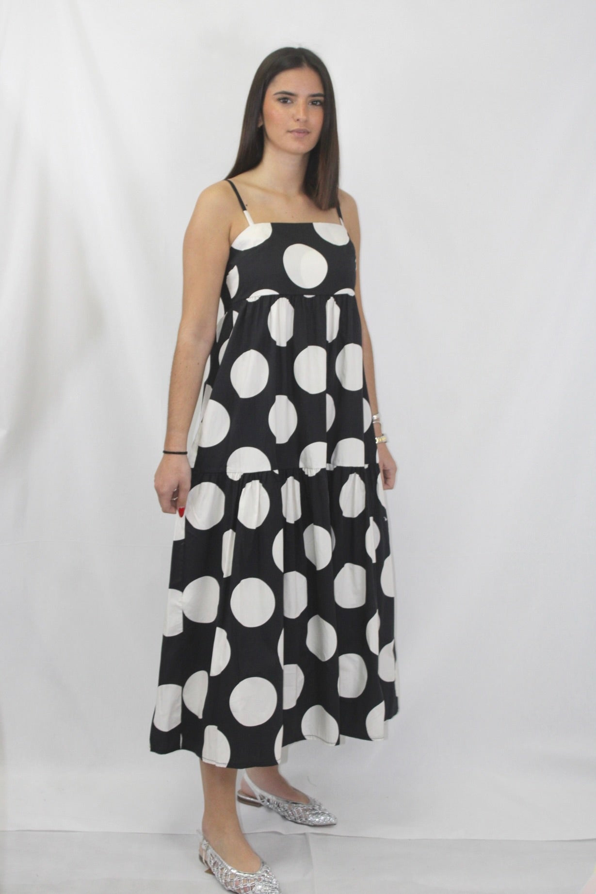 Vestido Longo Polka Dot