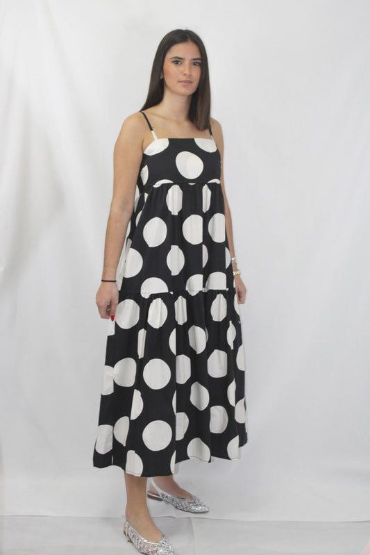 Vestido Longo Polka Dot