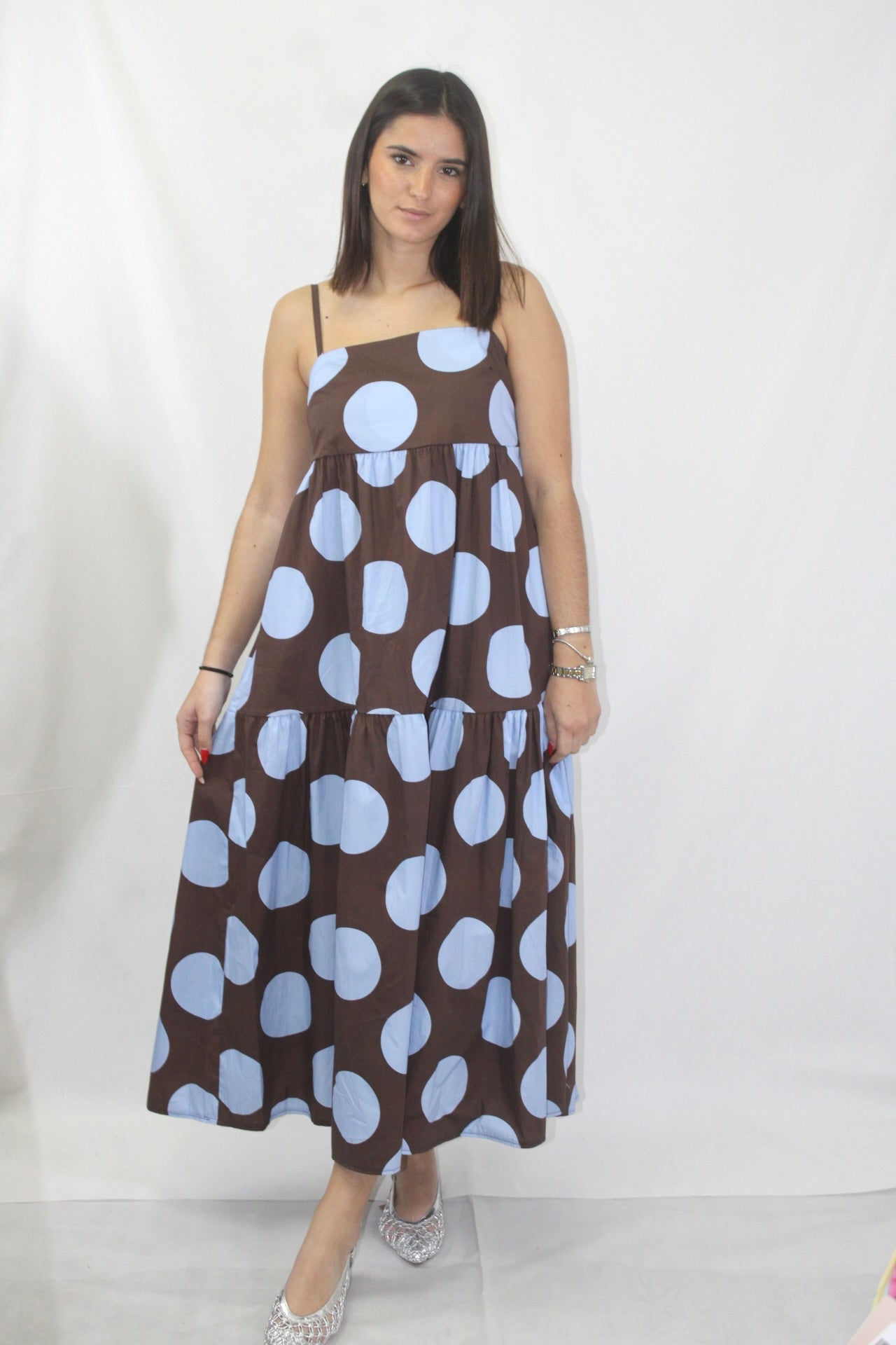 Vestido Longo Polka Dot
