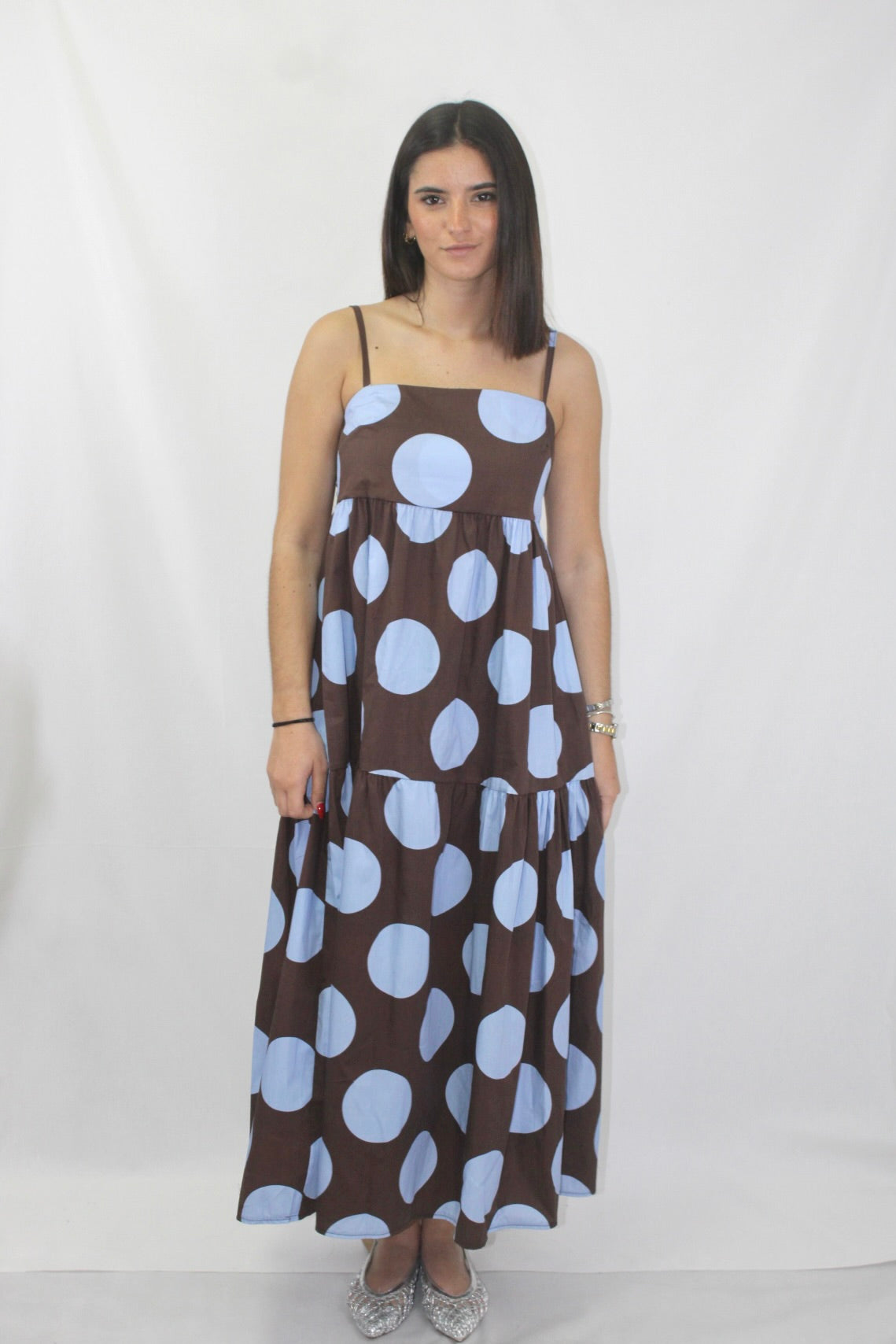 Vestido Longo Polka Dot