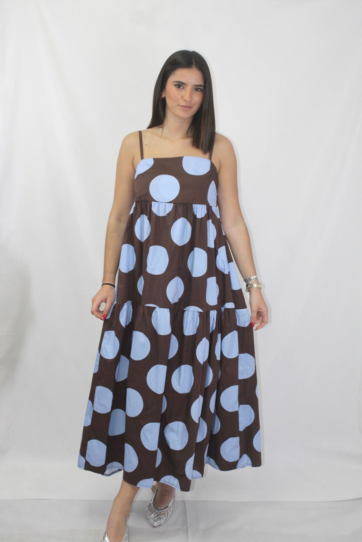 Vestido Longo Polka Dot