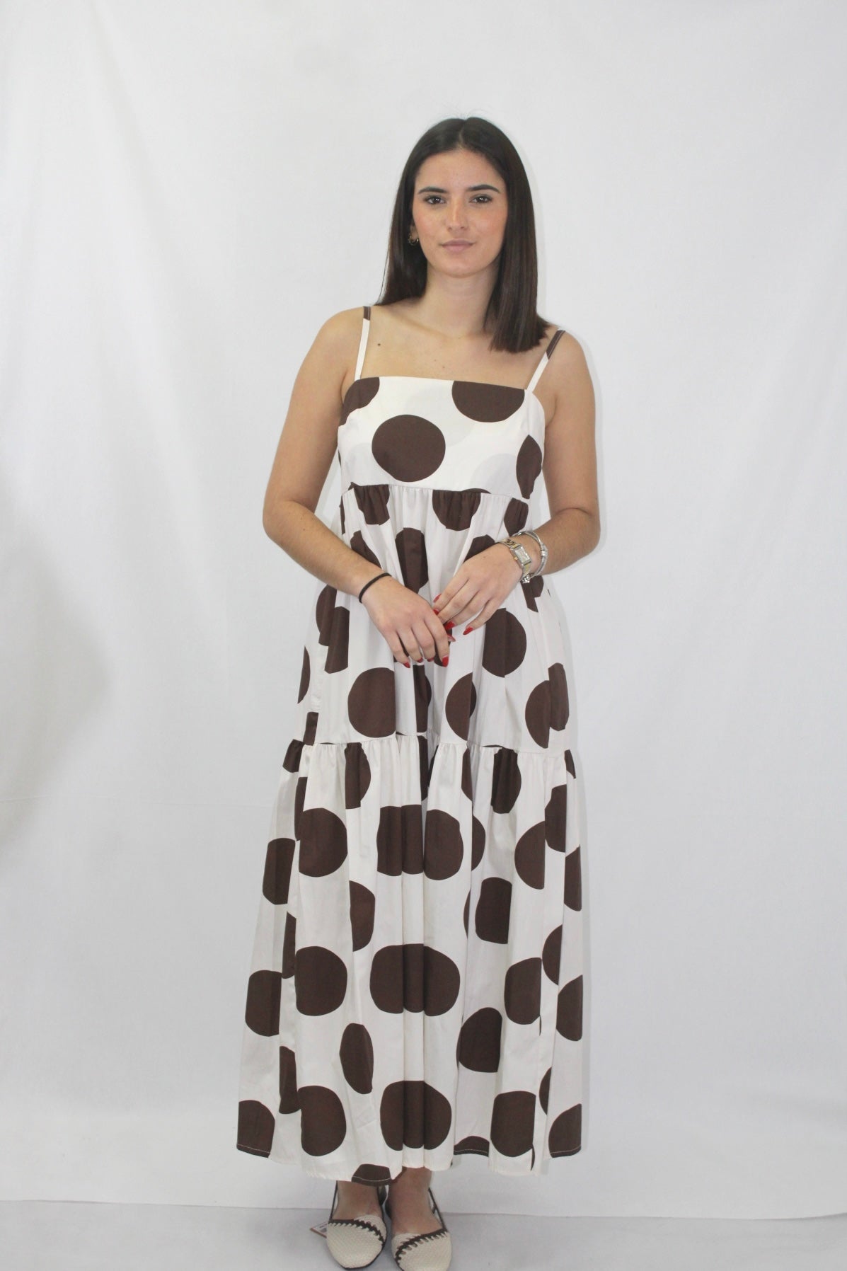 Vestido Longo Polka Dot