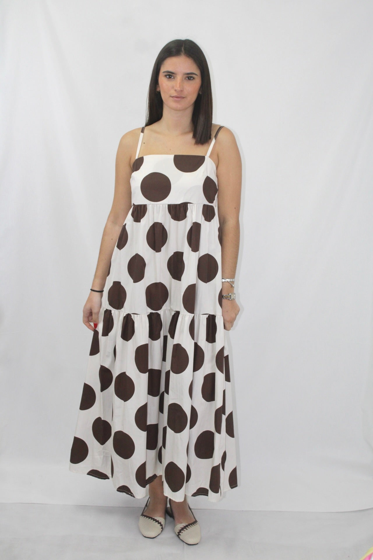 Vestido Longo Polka Dot