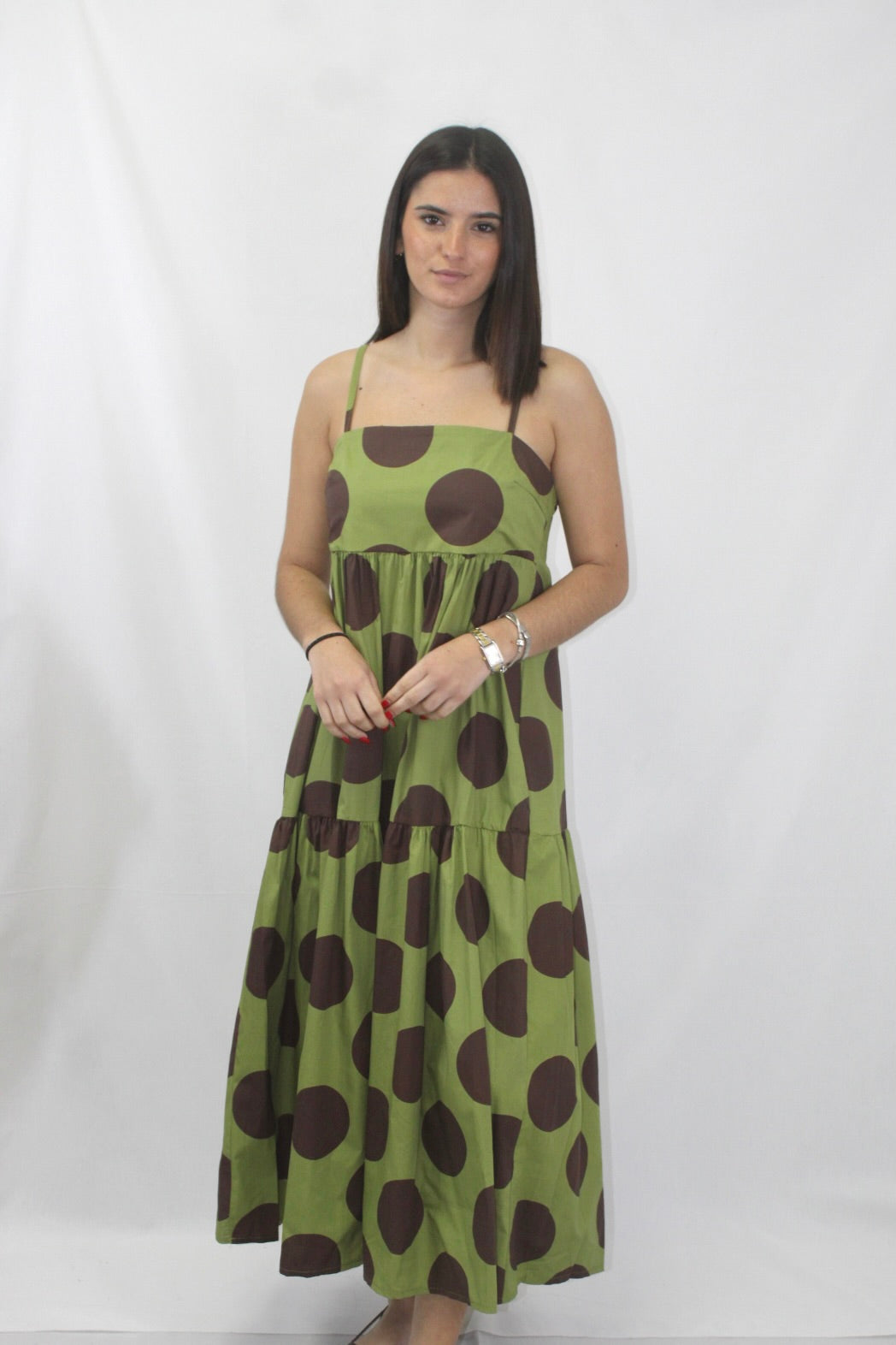 Vestido Longo Polka Dot