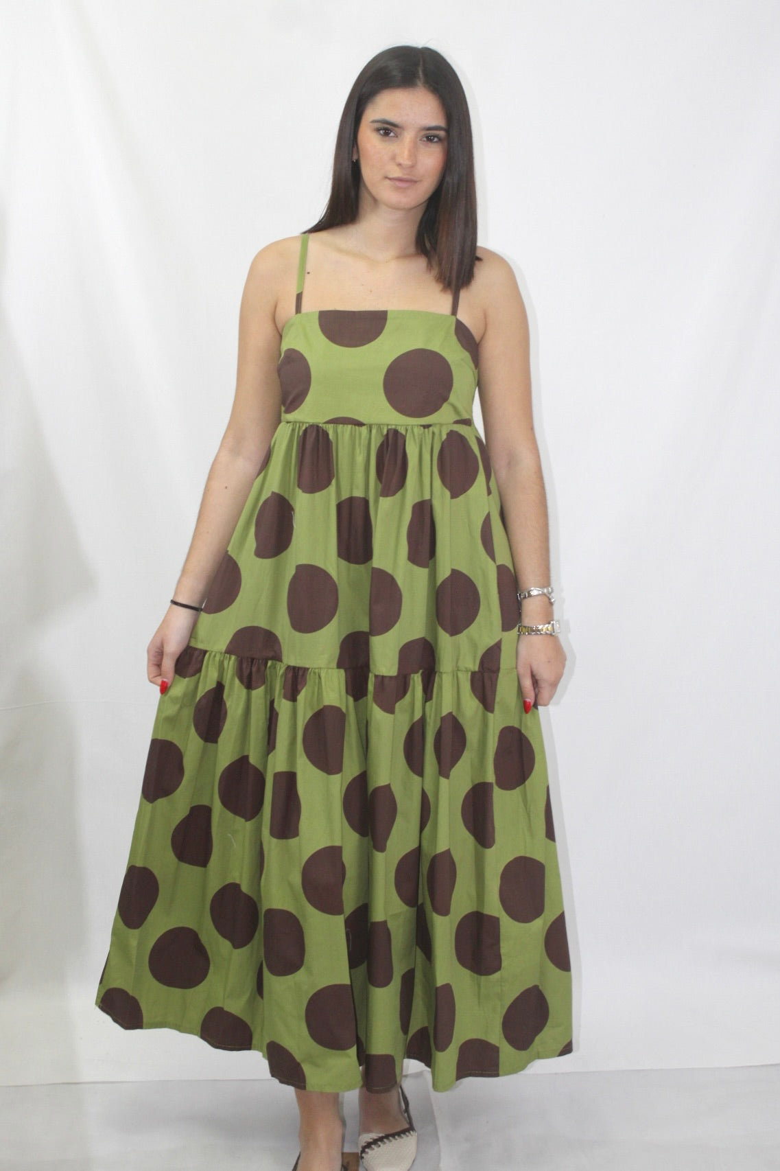 Vestido Longo Polka Dot