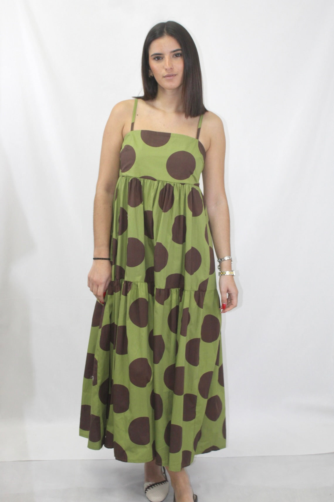 Vestido Longo Polka Dot